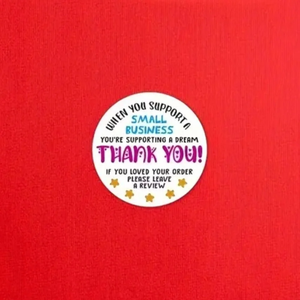 500 Thank You Business Stickers Roll Small Business Packaging Labels